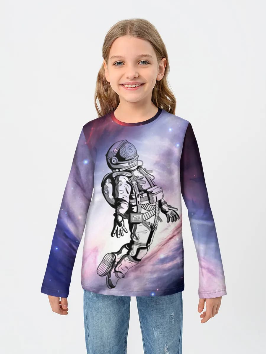 Girls' cotton long sleeve shirt