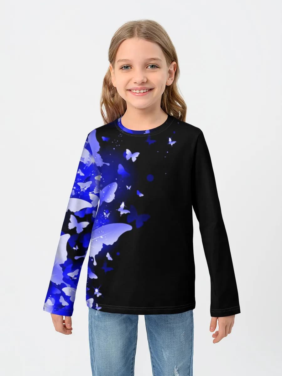 T-shirt manches longues coton fille