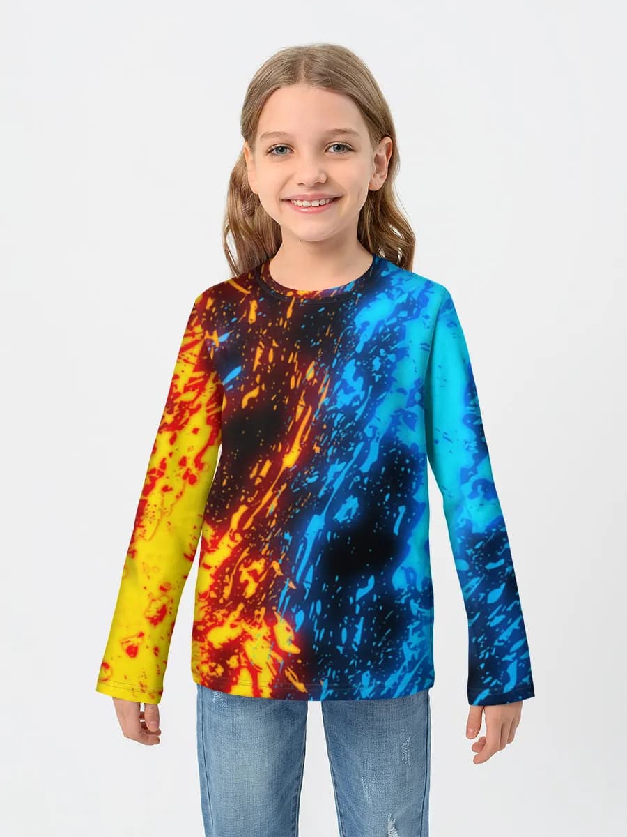 Baumwoll-Langarmshirt Mädchen