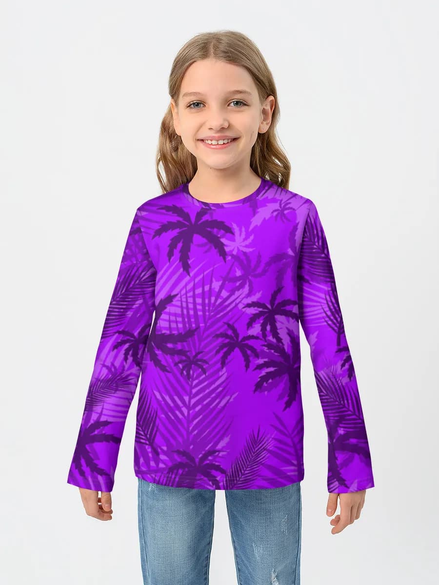 Girls' cotton long sleeve shirt