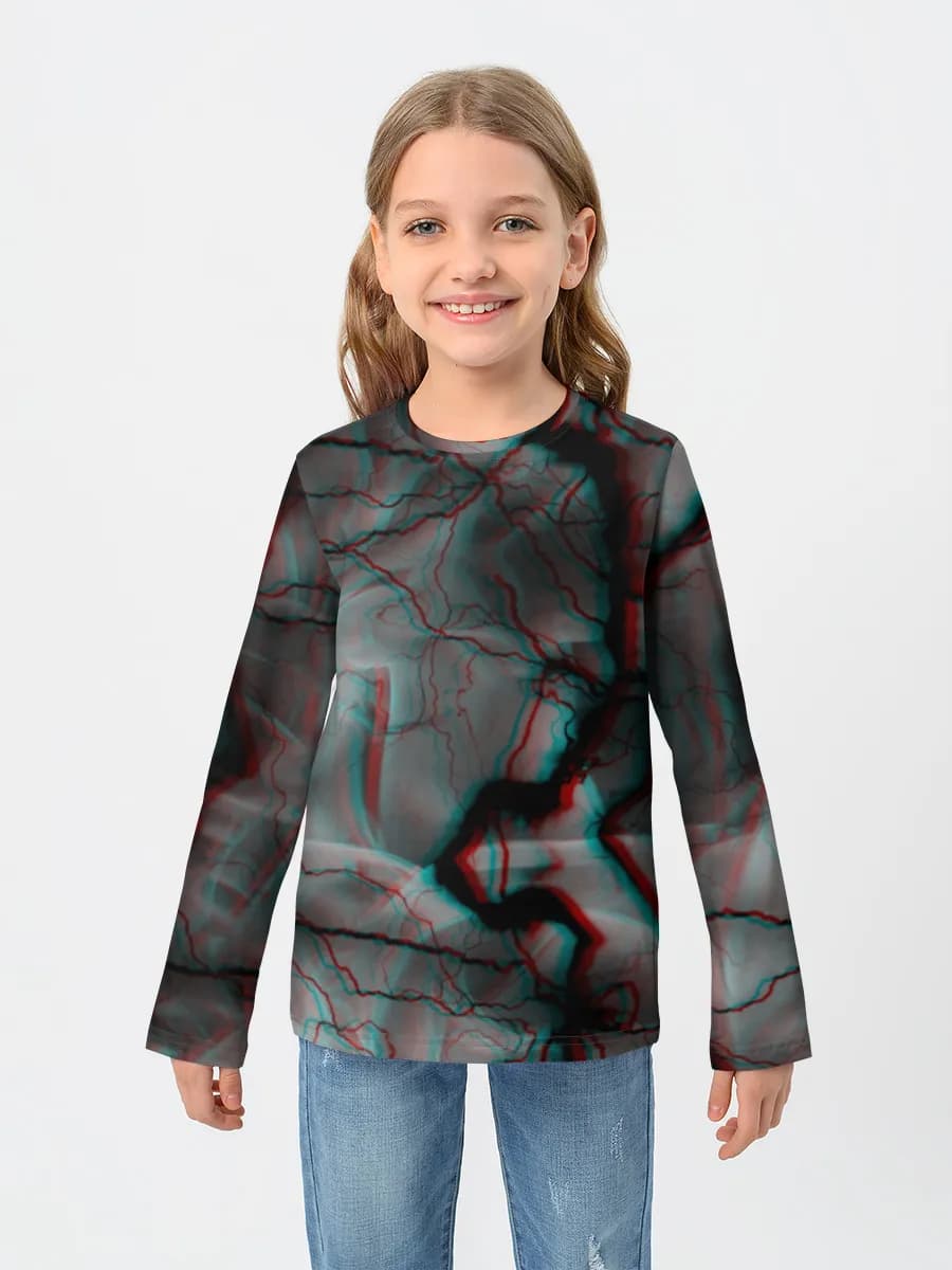 Girls' cotton long sleeve shirt