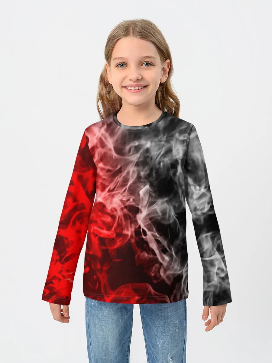 Girls' cotton long sleeve shirt