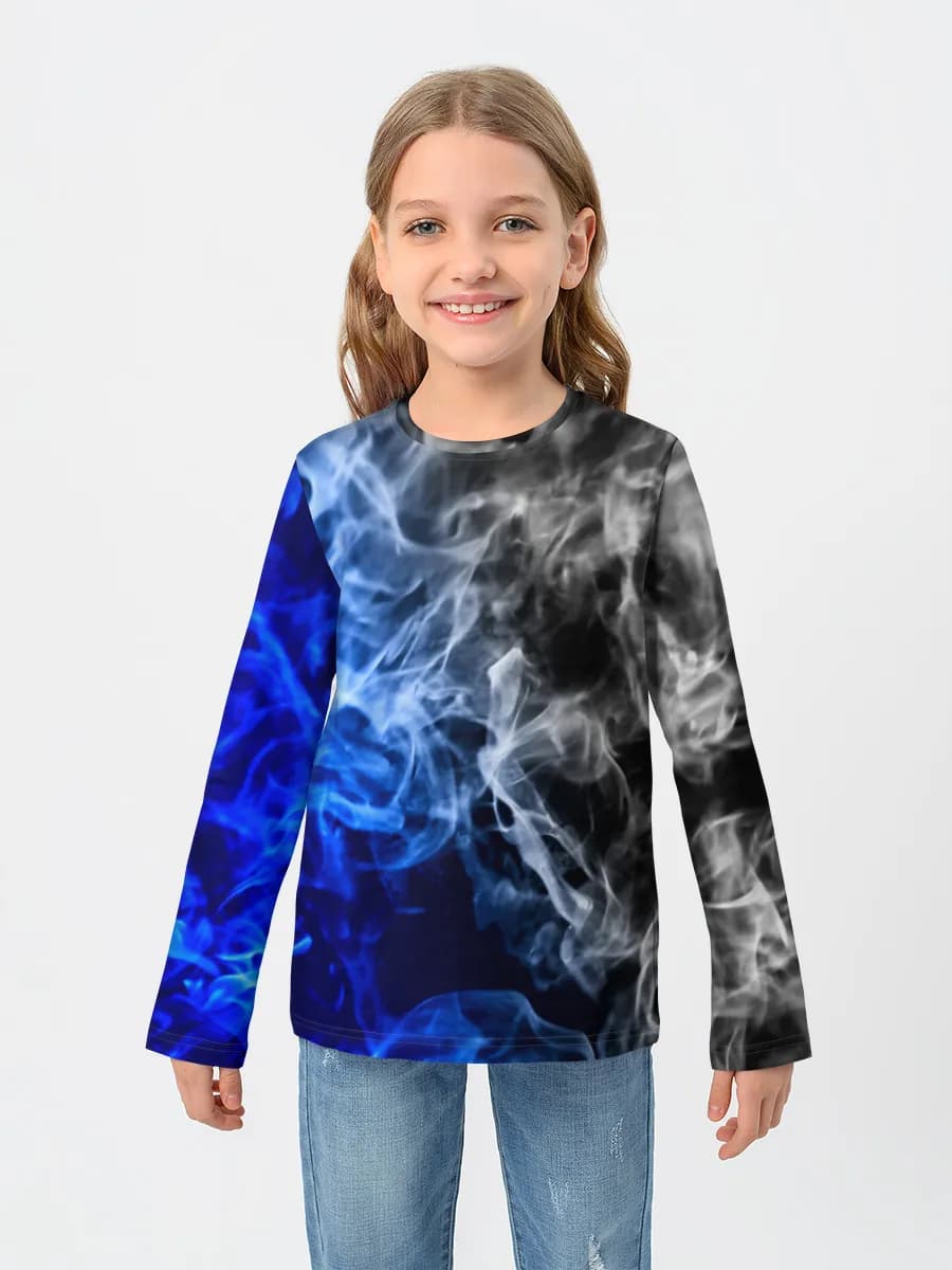 Girls' cotton long sleeve shirt