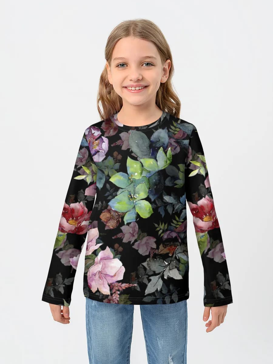 T-shirt manches longues coton fille