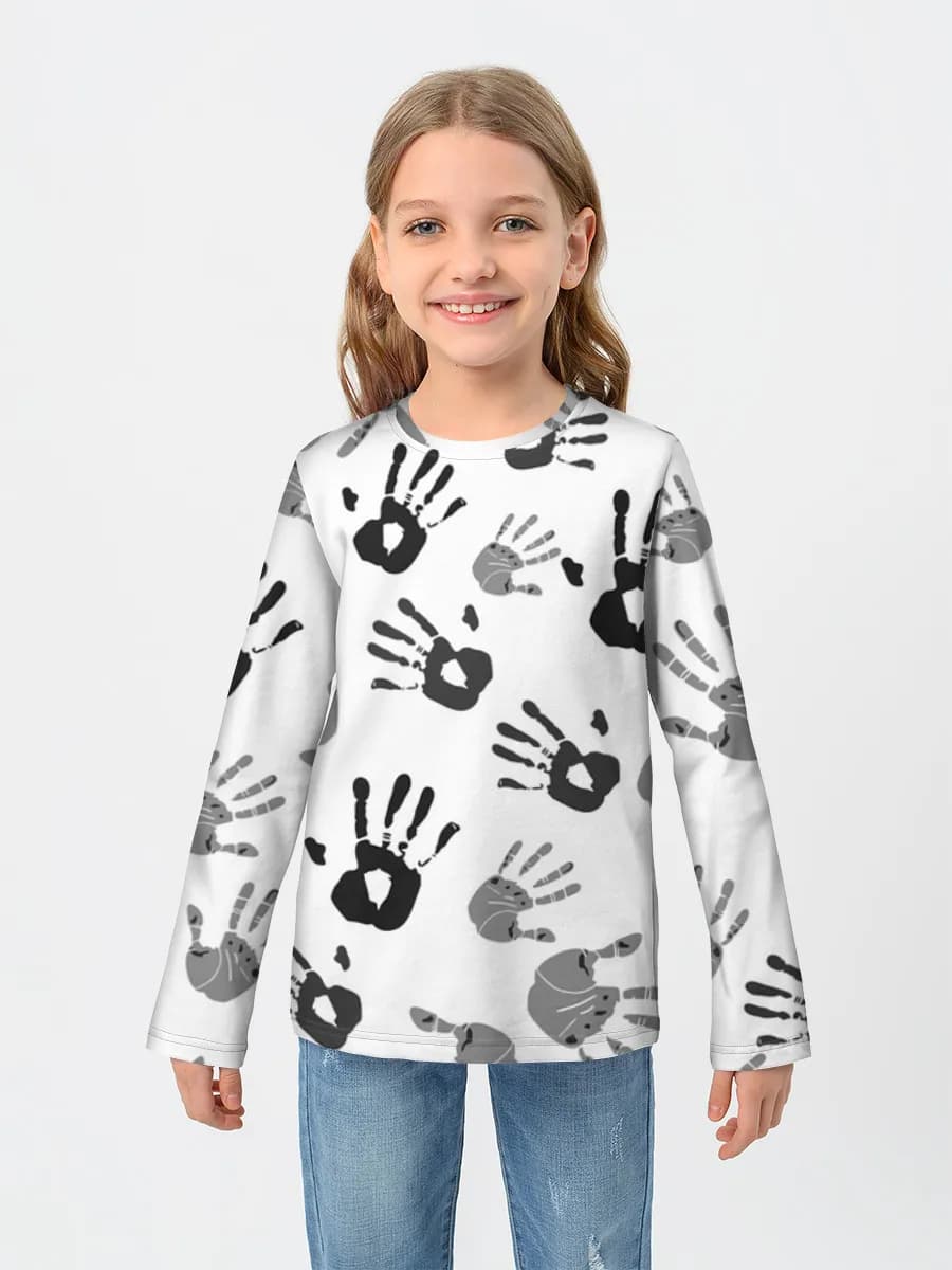 Girls' cotton long sleeve shirt