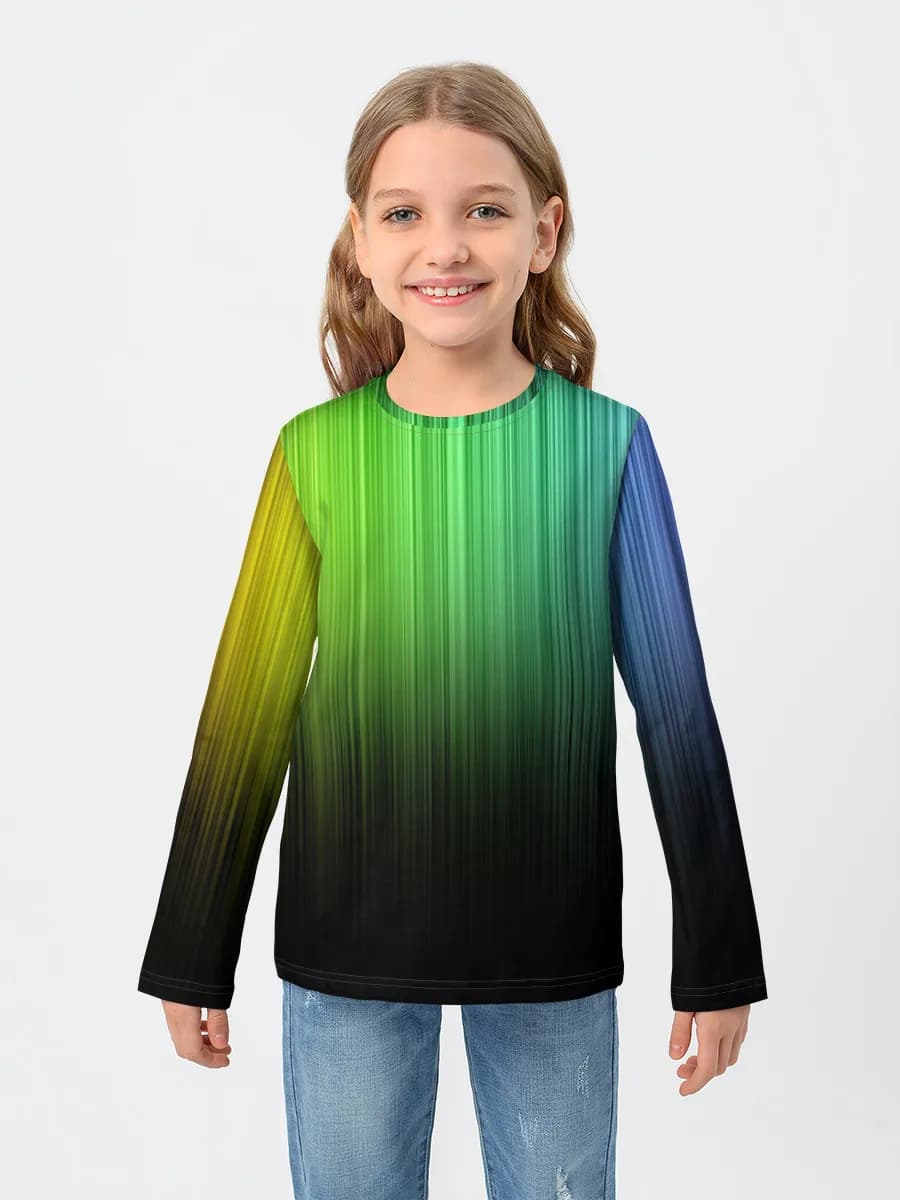 Girls' cotton long sleeve shirt