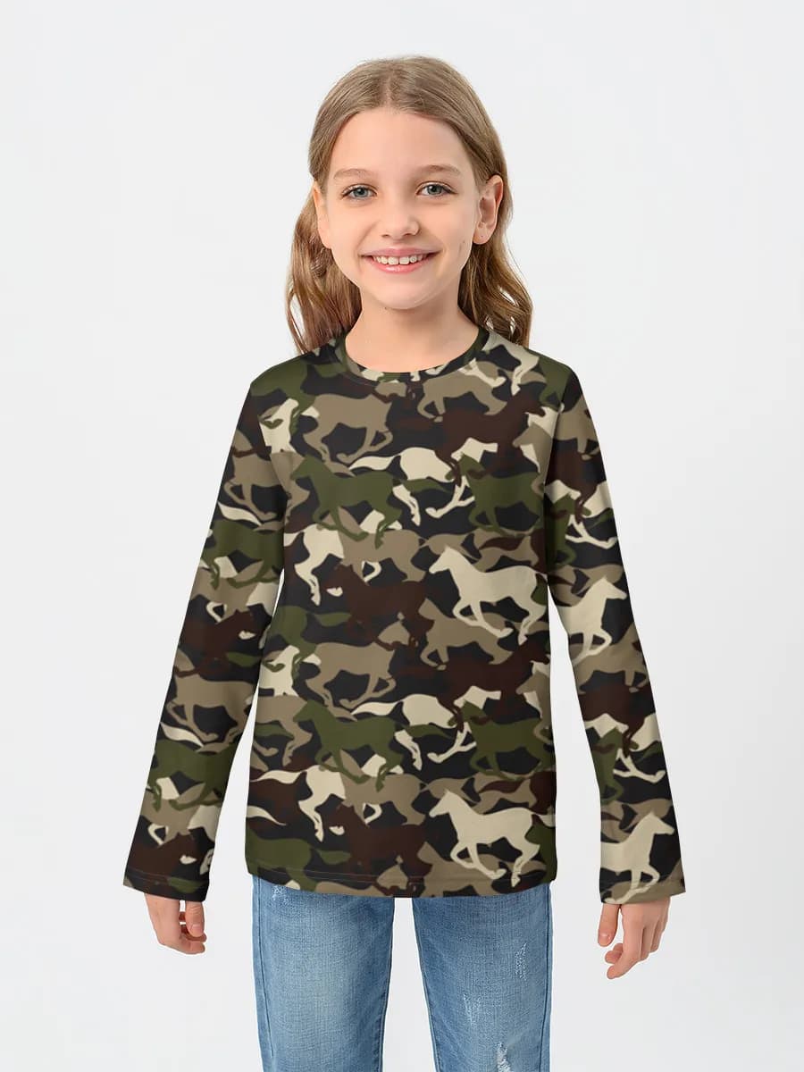 Baumwoll-Langarmshirt Mädchen