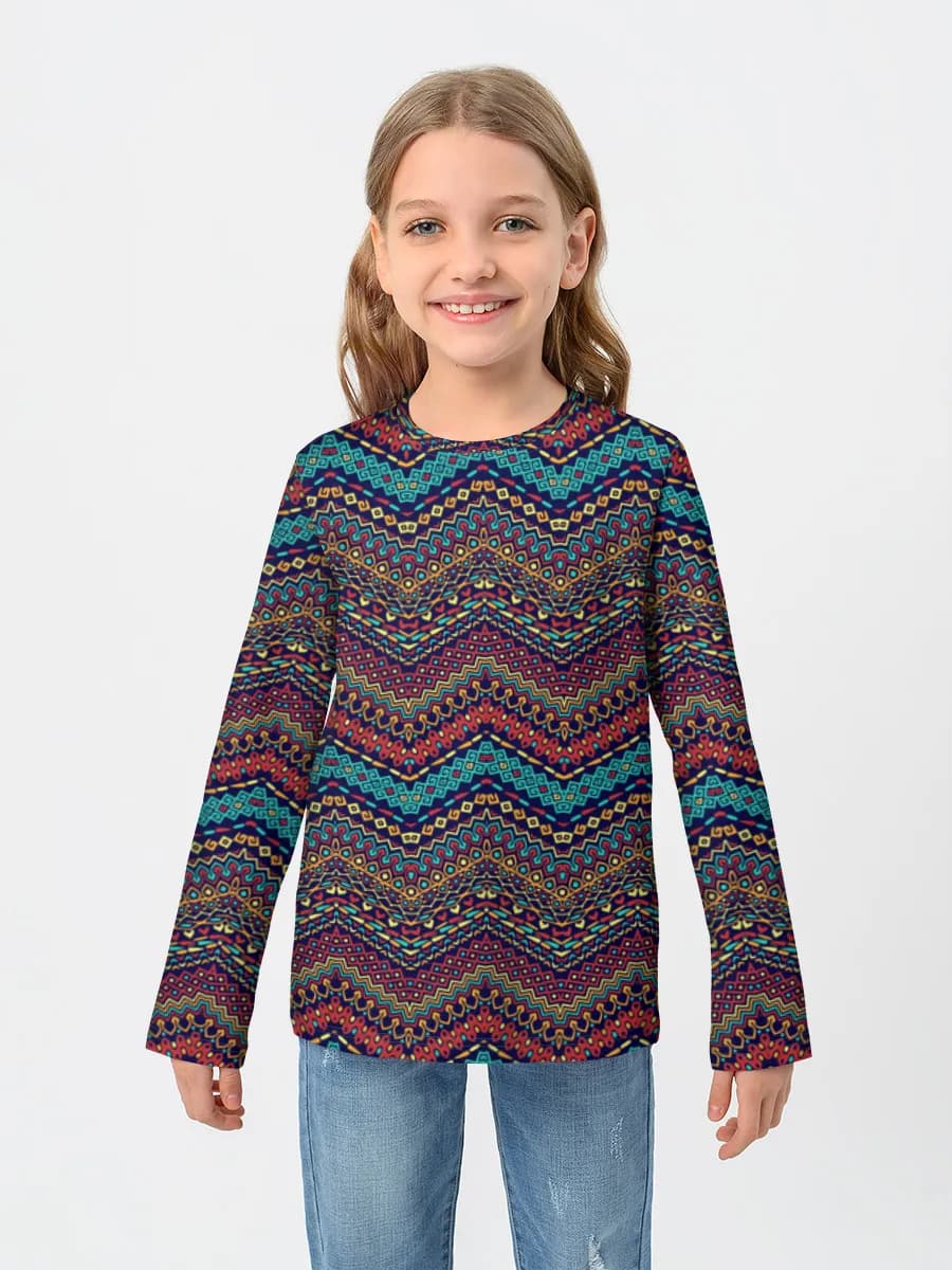 Camiseta Manga Larga de Algodón Niña