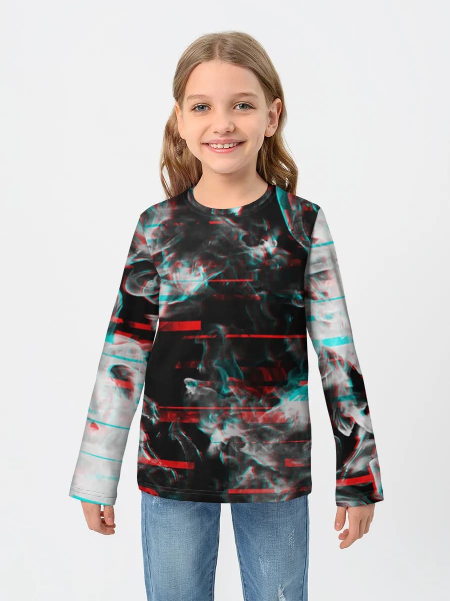 Girls' cotton long sleeve shirt
