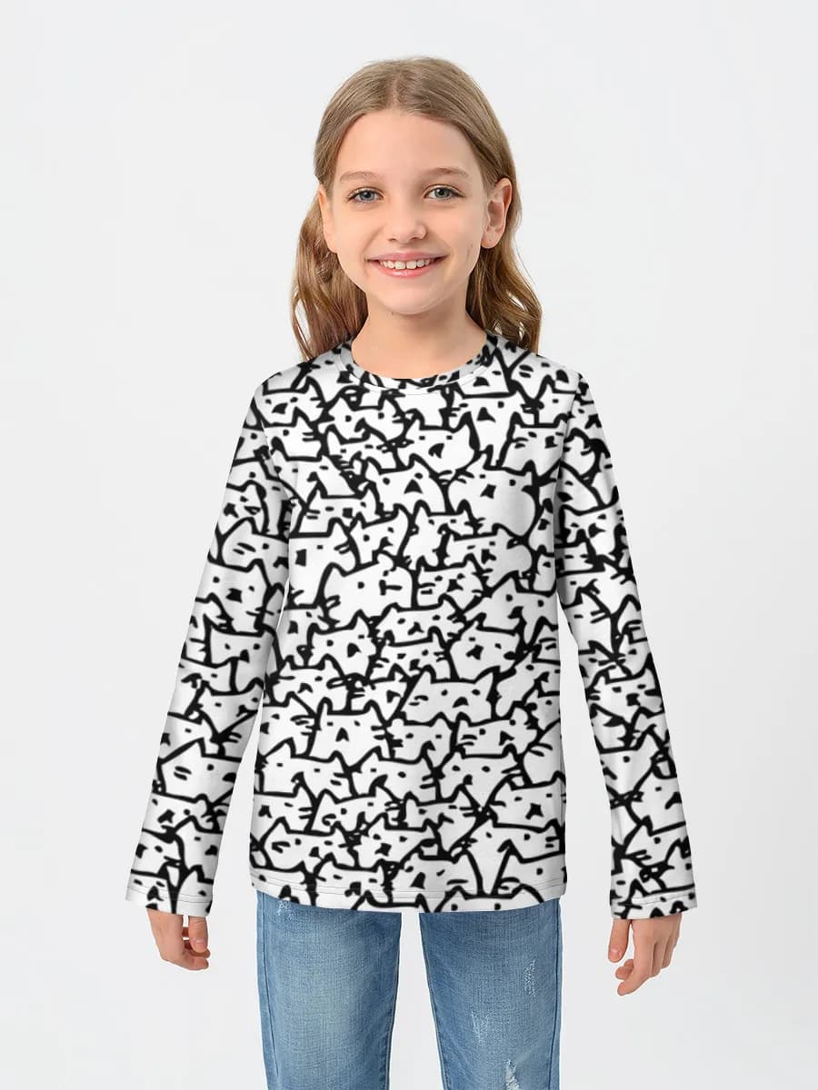 Camiseta Manga Larga de Algodón Niña