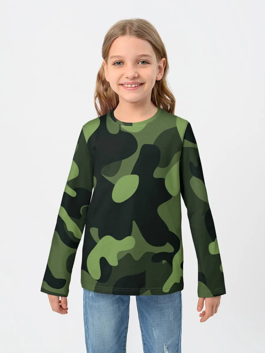 Baumwoll-Langarmshirt Mädchen