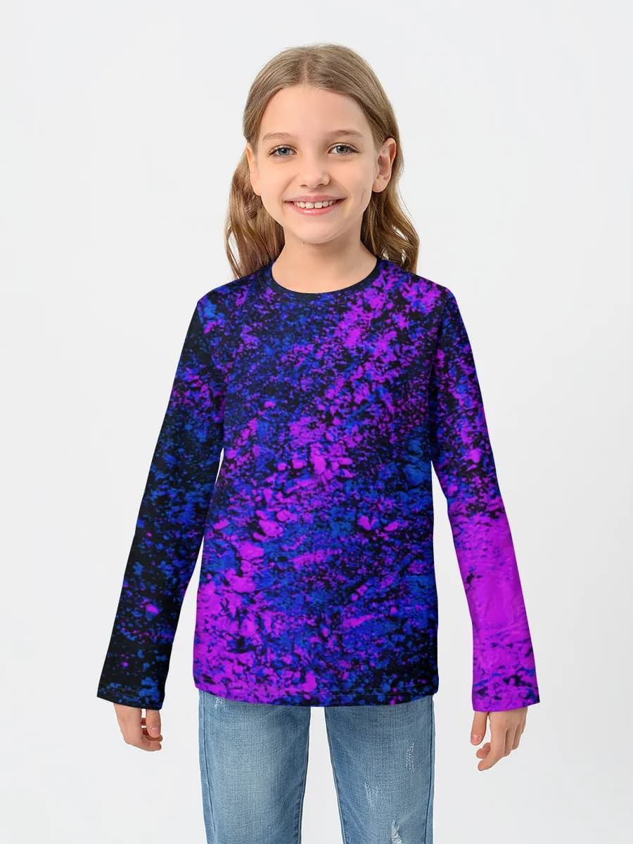 Girls' cotton long sleeve shirt