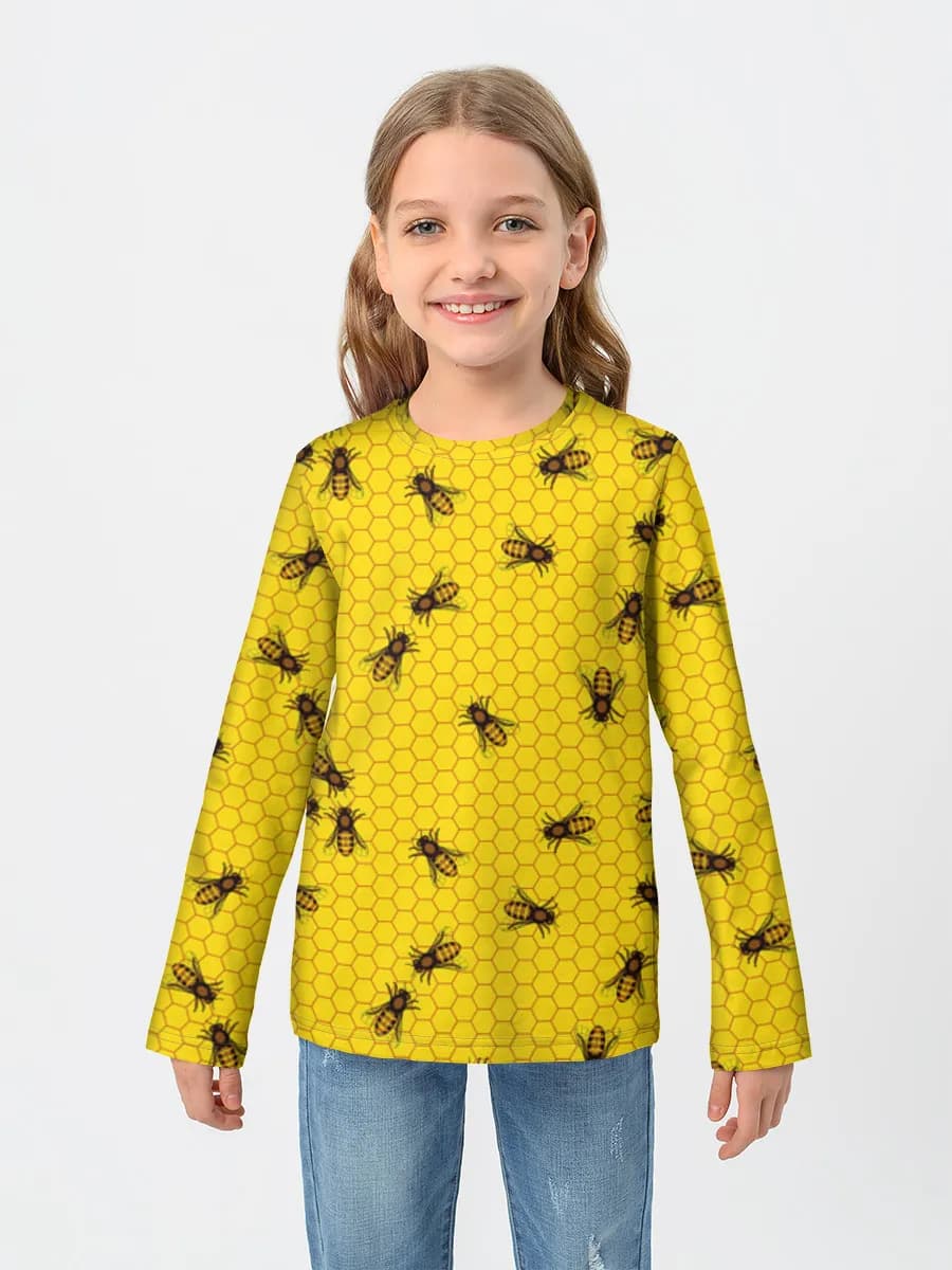 Baumwoll-Langarmshirt Mädchen