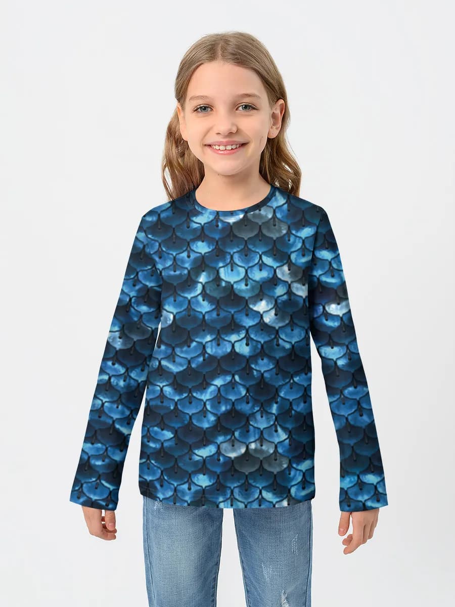 Baumwoll-Langarmshirt Mädchen