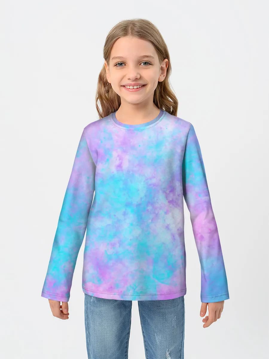 Girls' cotton long sleeve shirt