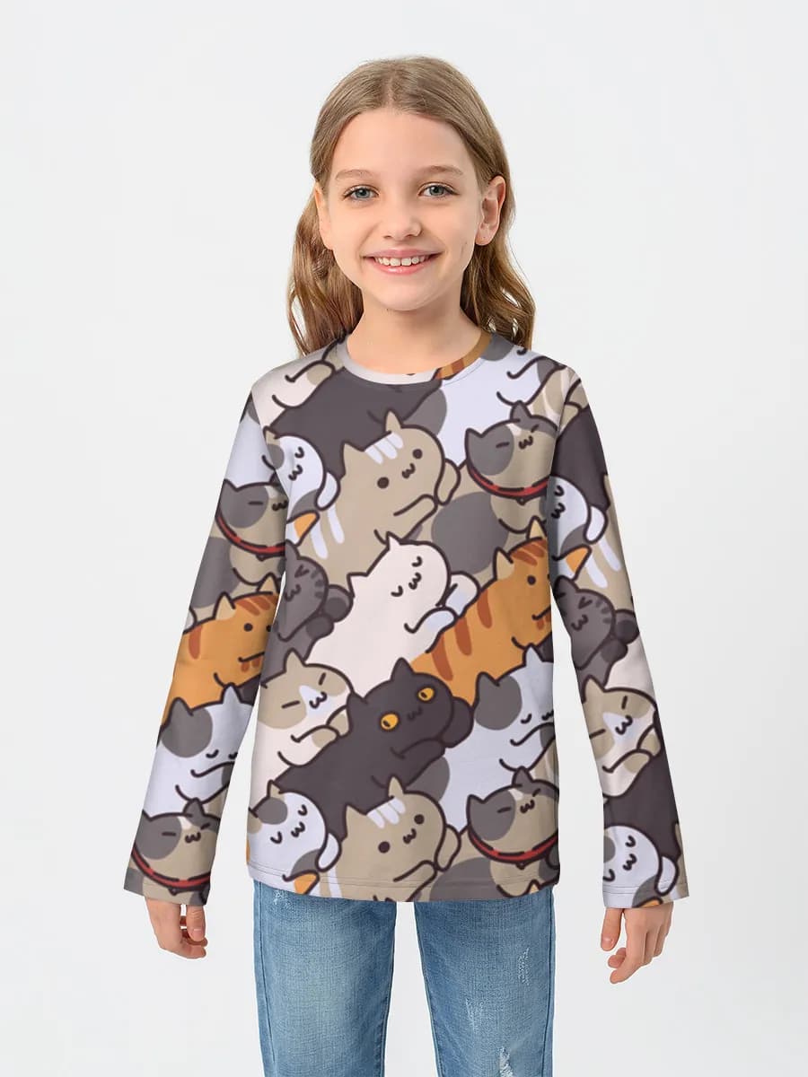 Camiseta Manga Larga de Algodón Niña