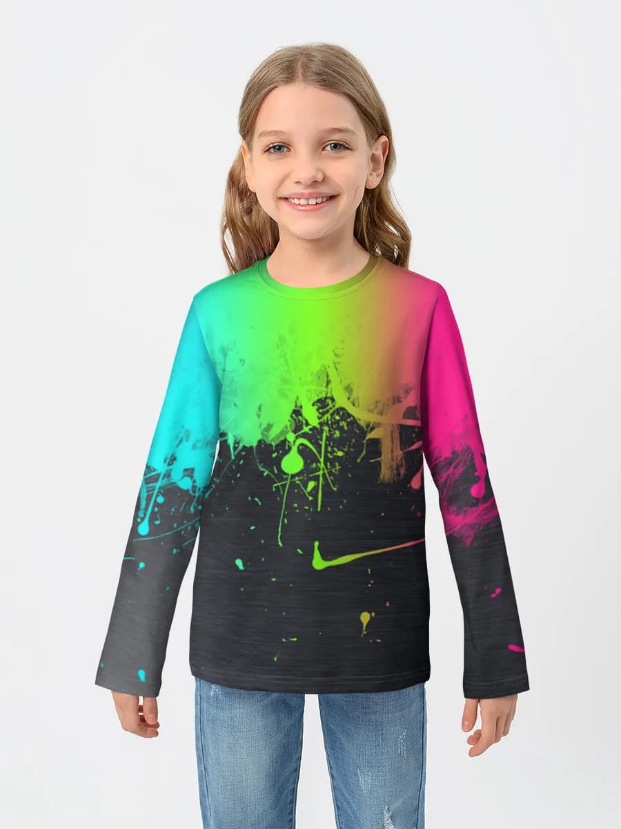 Camiseta Manga Larga de Algodón Niña