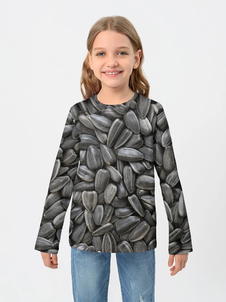 Girls' cotton long sleeve shirt