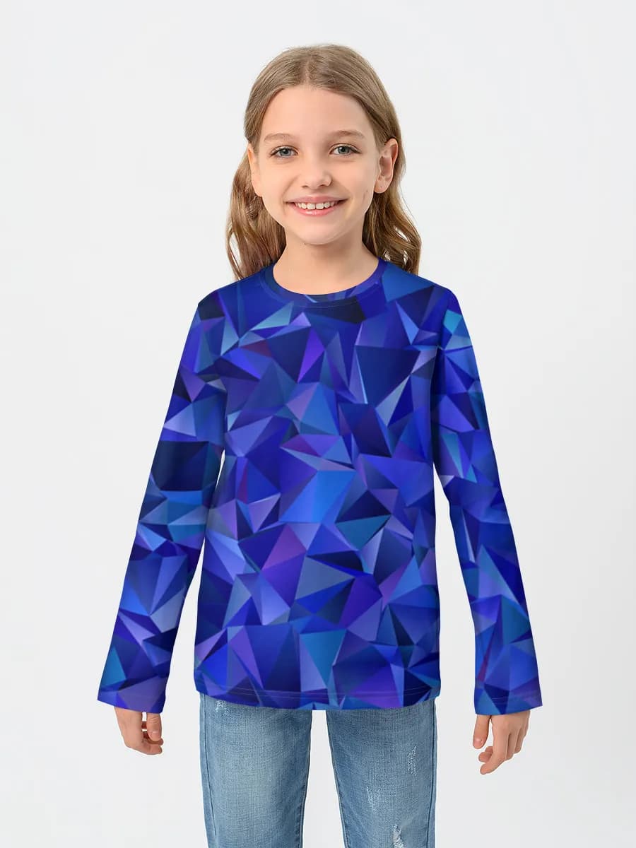 Girls' cotton long sleeve shirt