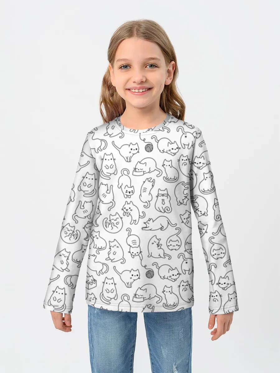 T-shirt manches longues coton fille