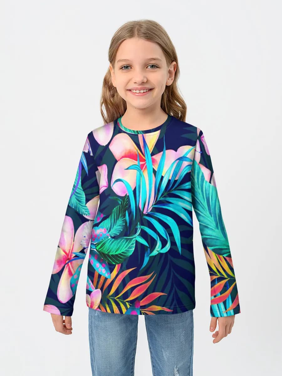 T-shirt manches longues coton fille