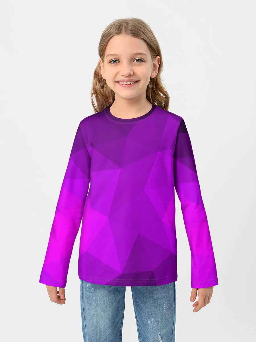 Girls' cotton long sleeve shirt