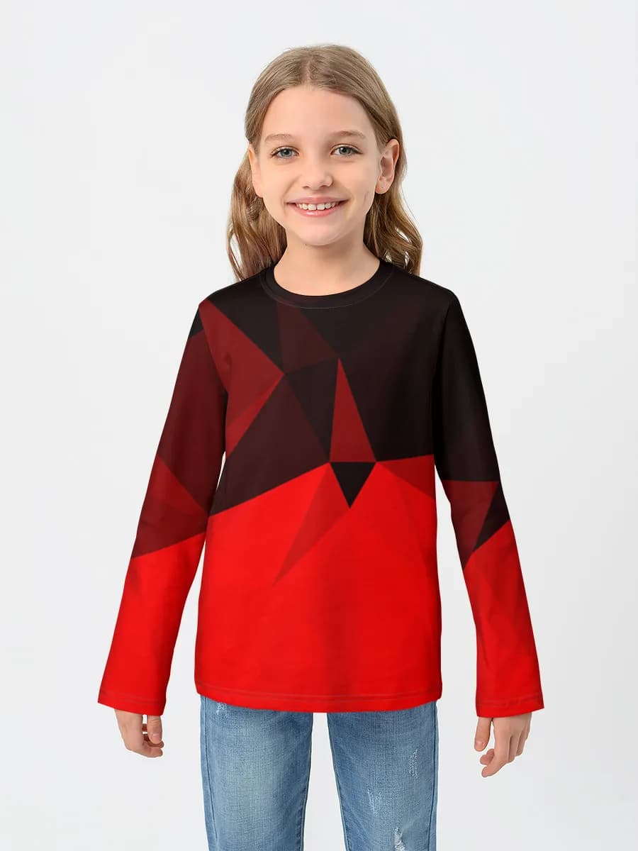 Girls' cotton long sleeve shirt