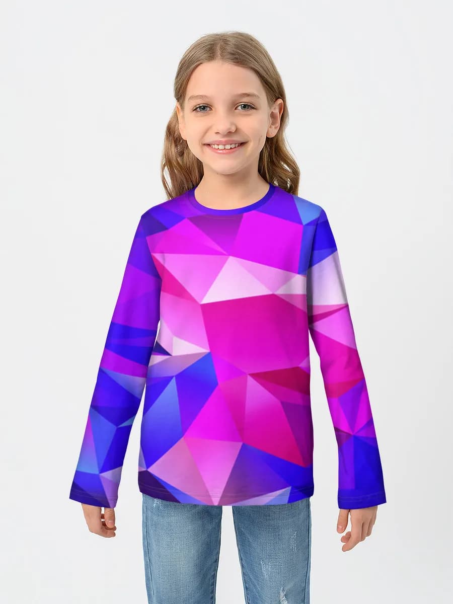 Girls' cotton long sleeve shirt