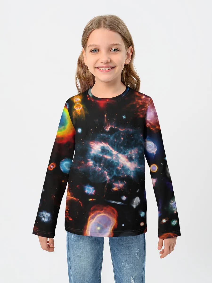 Baumwoll-Langarmshirt Mädchen