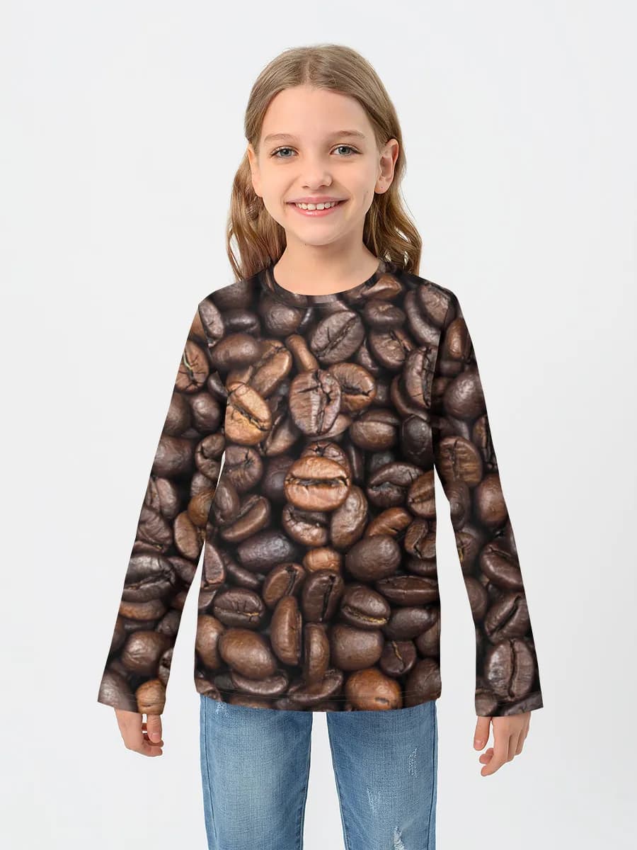 Girls' cotton long sleeve shirt