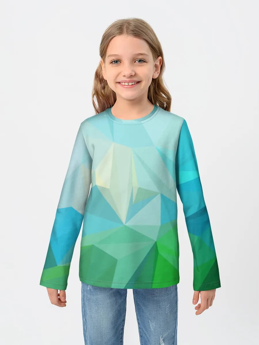 Baumwoll-Langarmshirt Mädchen