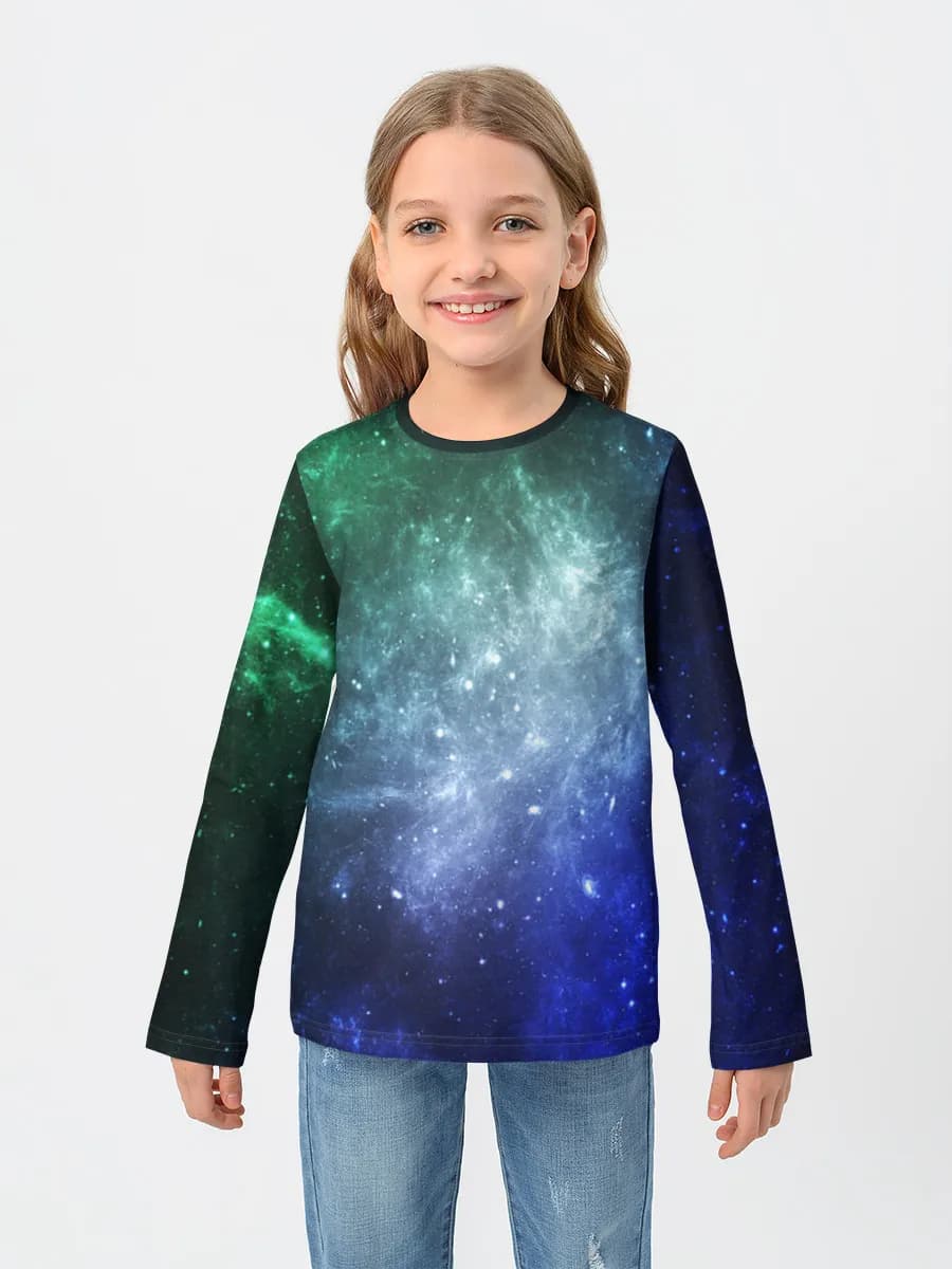 Baumwoll-Langarmshirt Mädchen