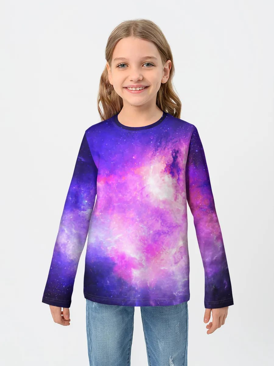 Girls' cotton long sleeve shirt