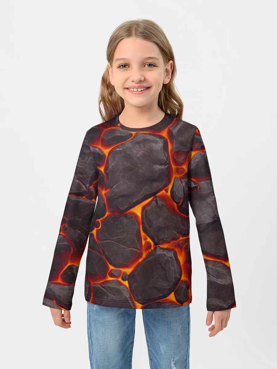 Baumwoll-Langarmshirt Mädchen