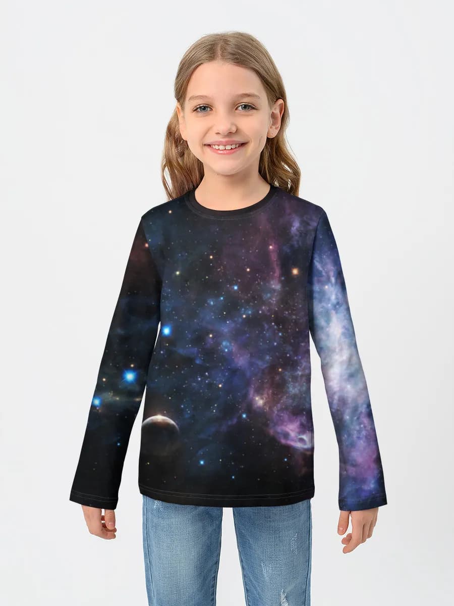 Baumwoll-Langarmshirt Mädchen