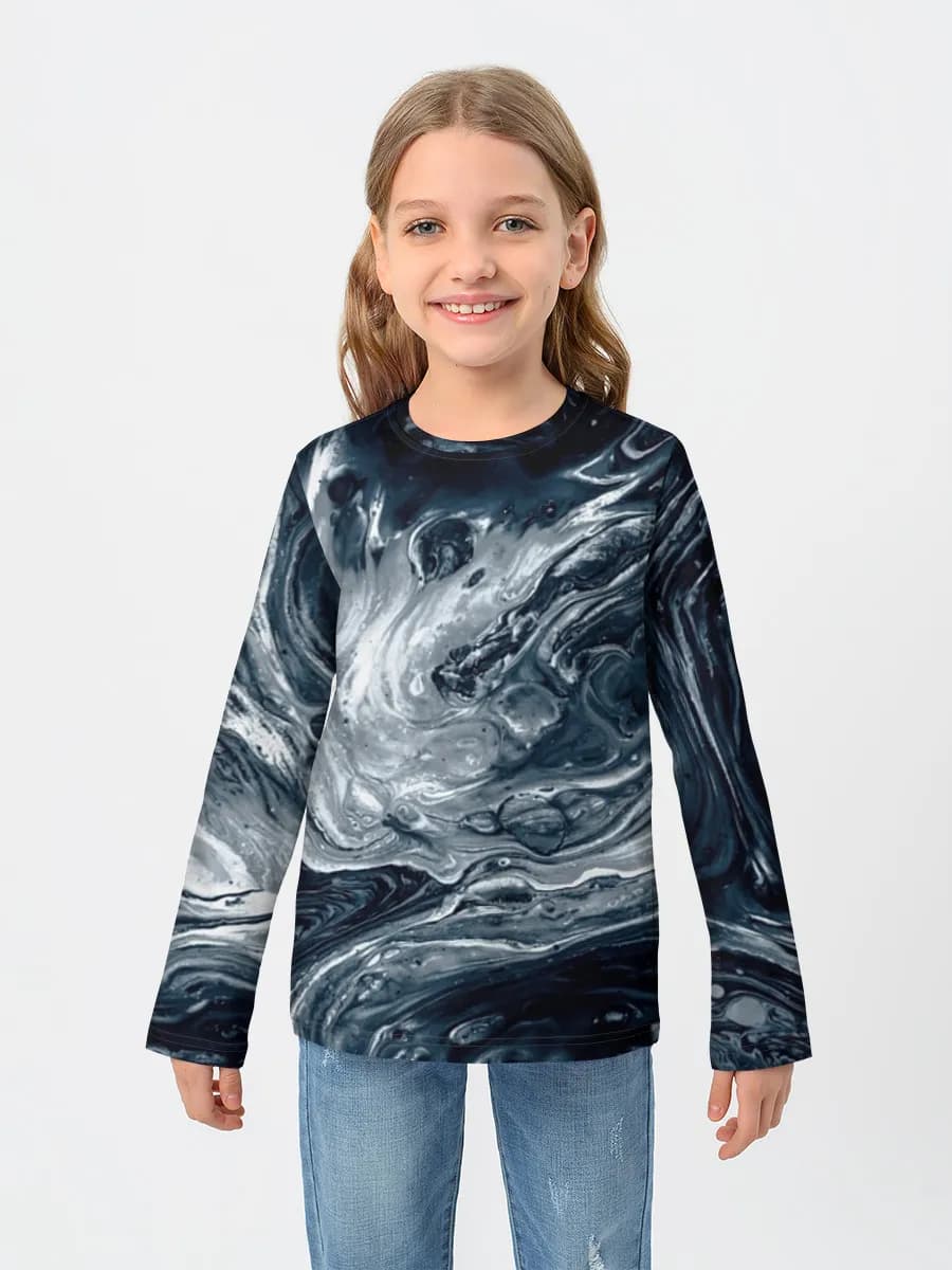Baumwoll-Langarmshirt Mädchen