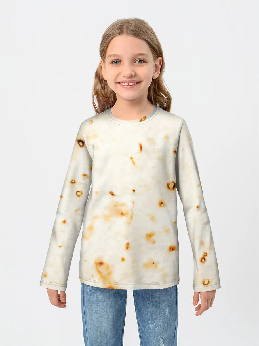 Girls' cotton long sleeve shirt