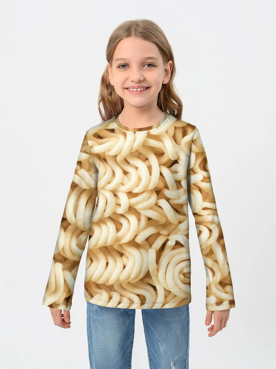 Girls' cotton long sleeve shirt