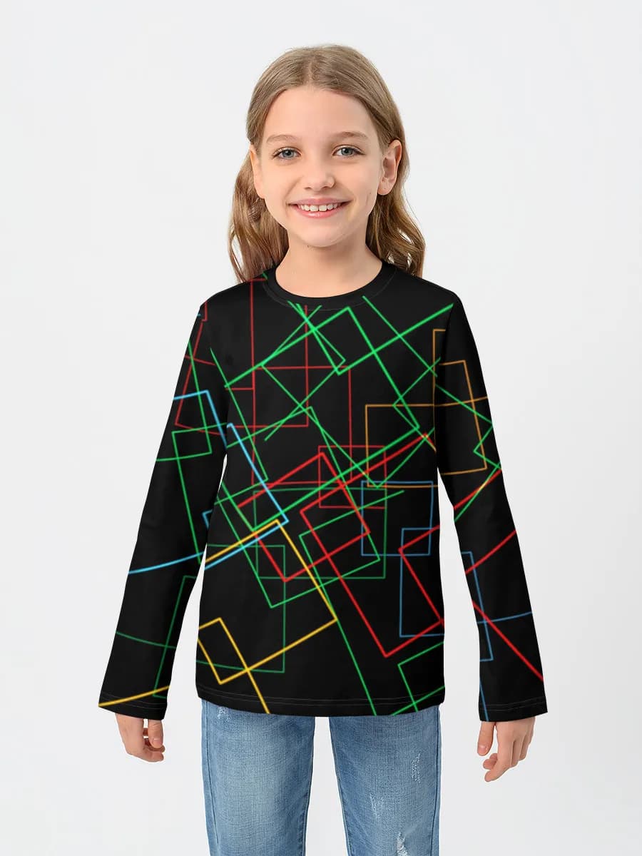Girls' cotton long sleeve shirt