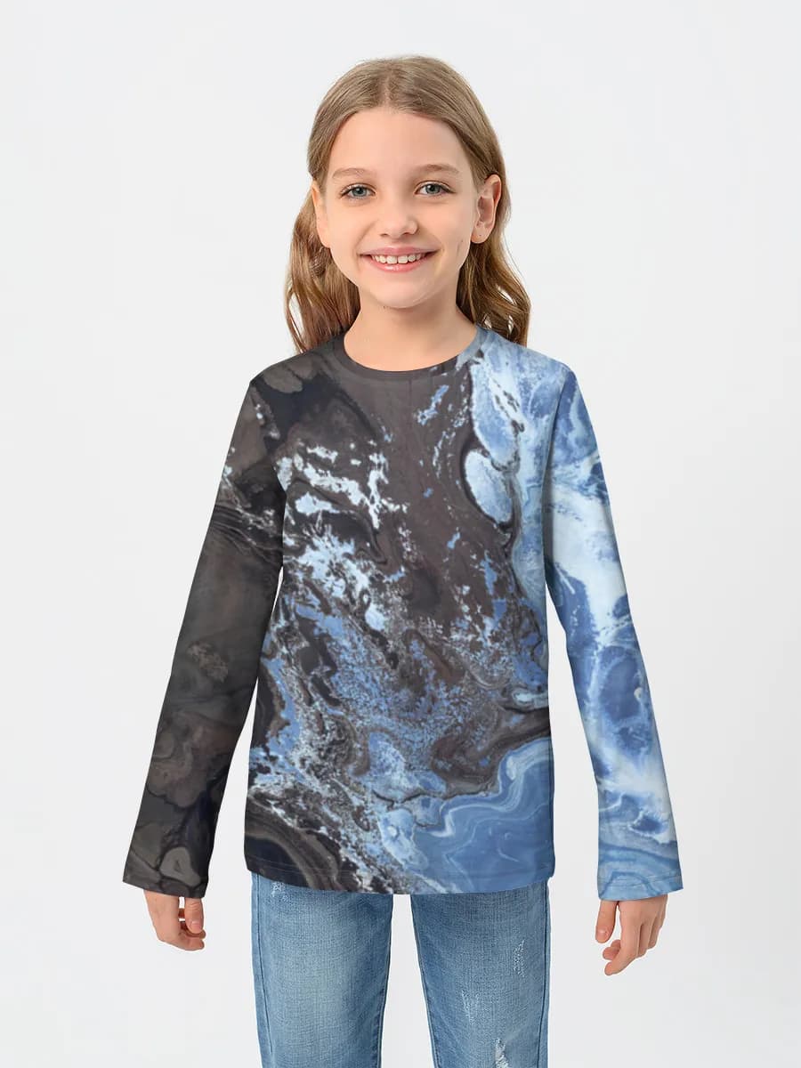 Girls' cotton long sleeve shirt