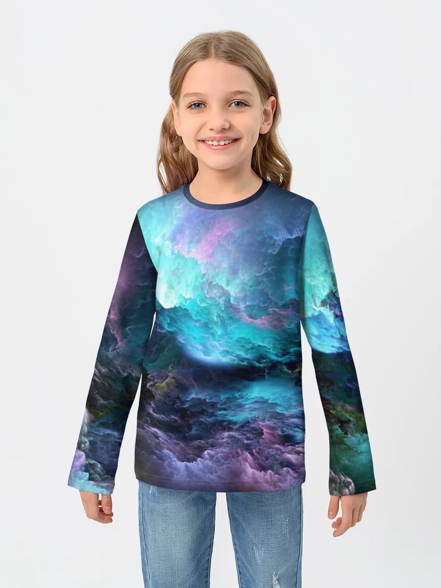 T-shirt manches longues coton fille