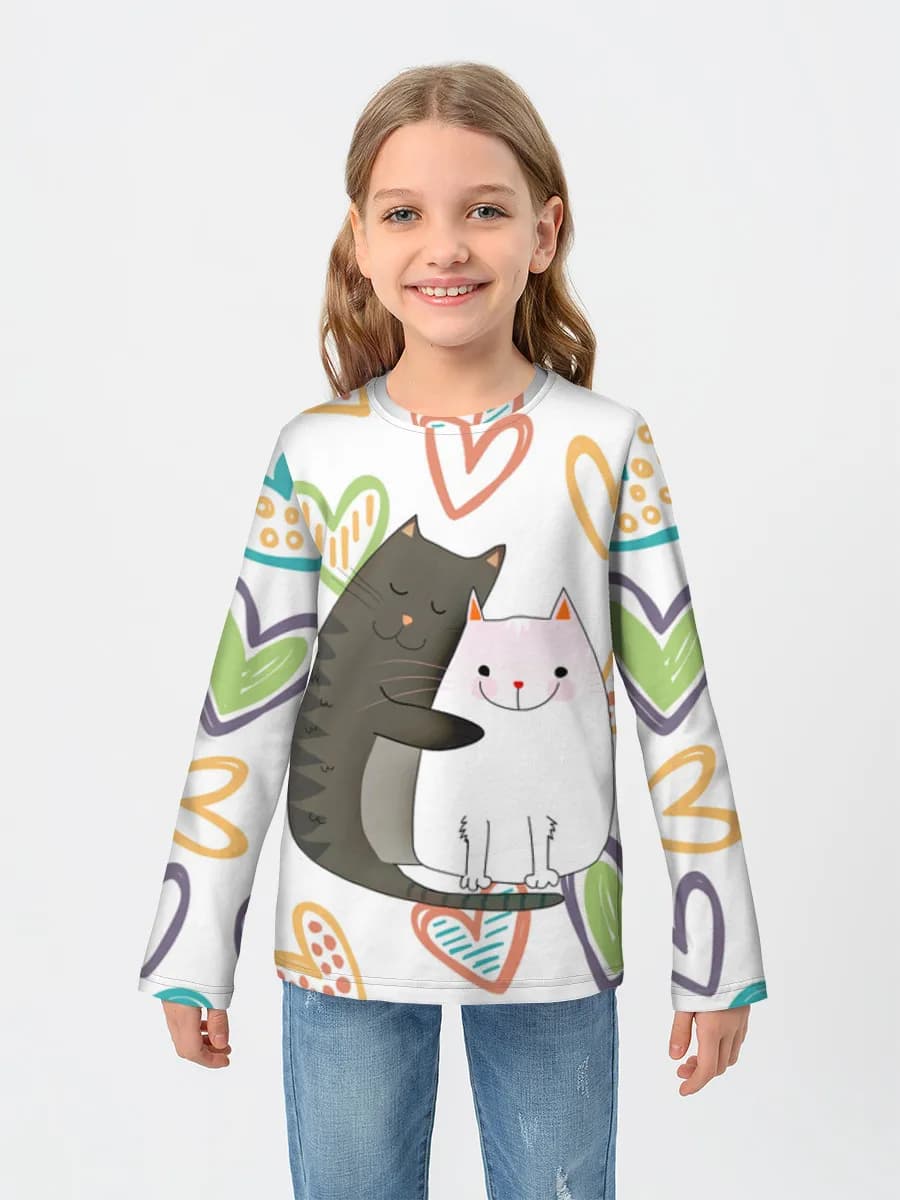 Baumwoll-Langarmshirt Mädchen