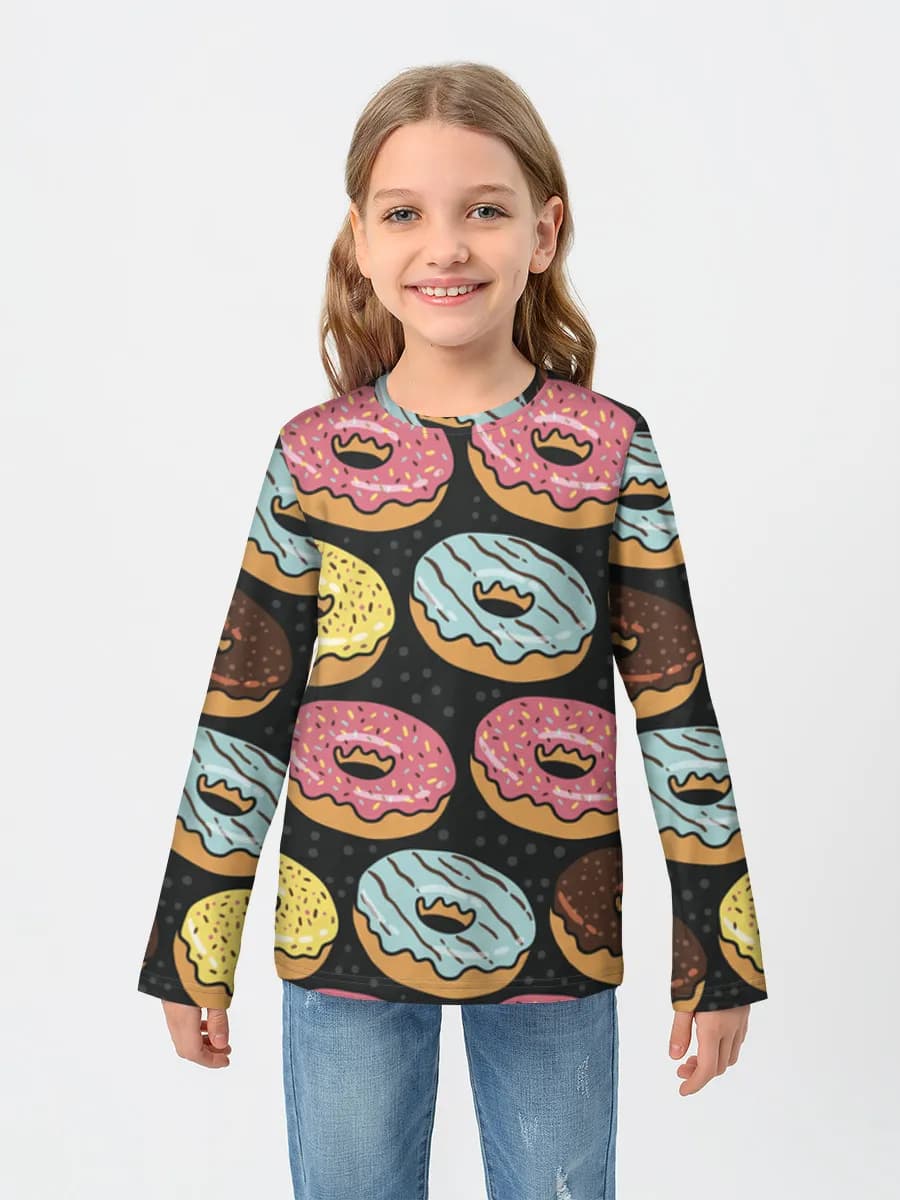 Baumwoll-Langarmshirt Mädchen