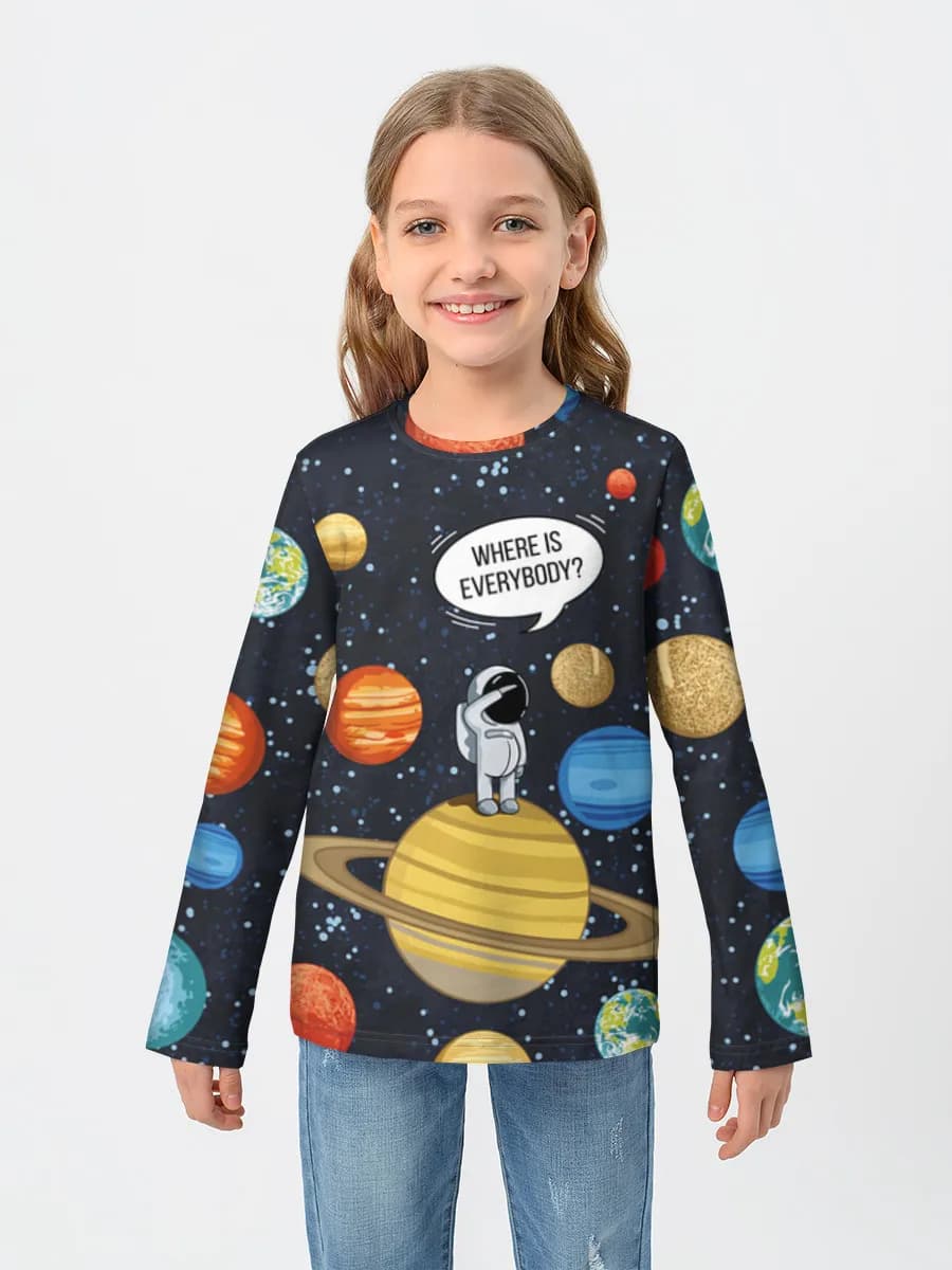 T-shirt manches longues coton fille