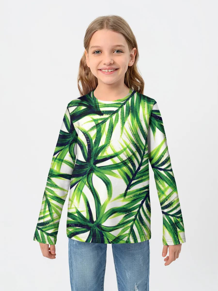 Baumwoll-Langarmshirt Mädchen