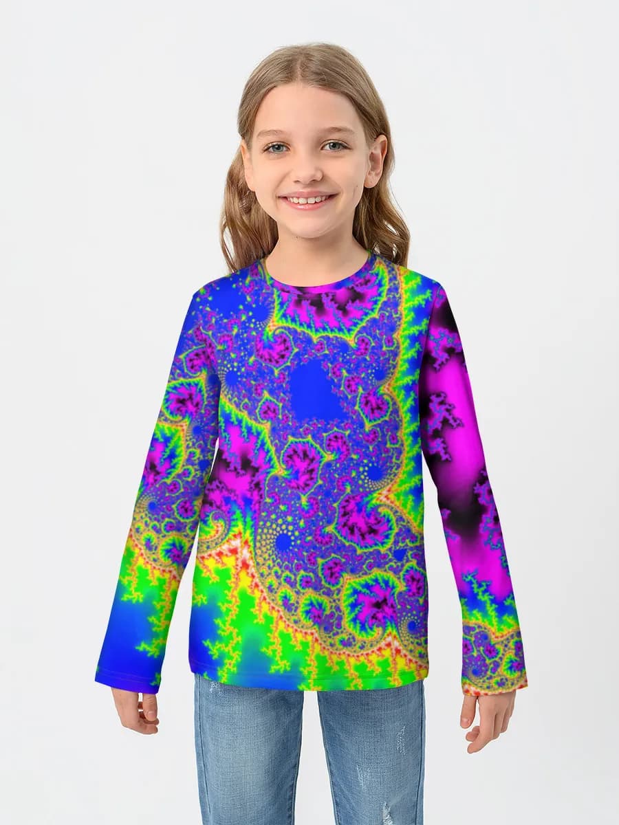 Girls' cotton long sleeve shirt