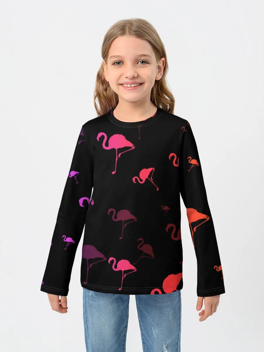 Girls' cotton long sleeve shirt