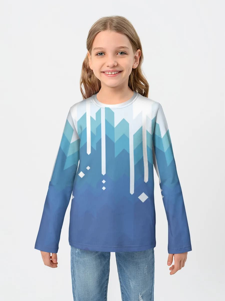 Girls' cotton long sleeve shirt