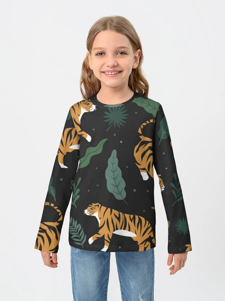 Baumwoll-Langarmshirt Mädchen