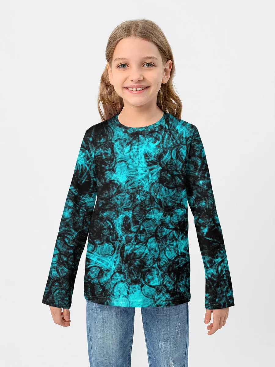 Girls' cotton long sleeve shirt